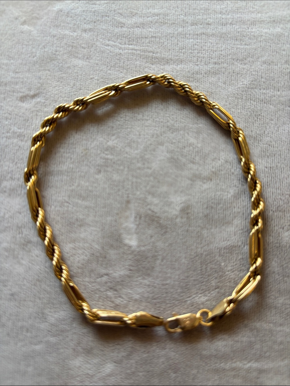 Gold-Tone Rope & Figaro Bracelet for Women